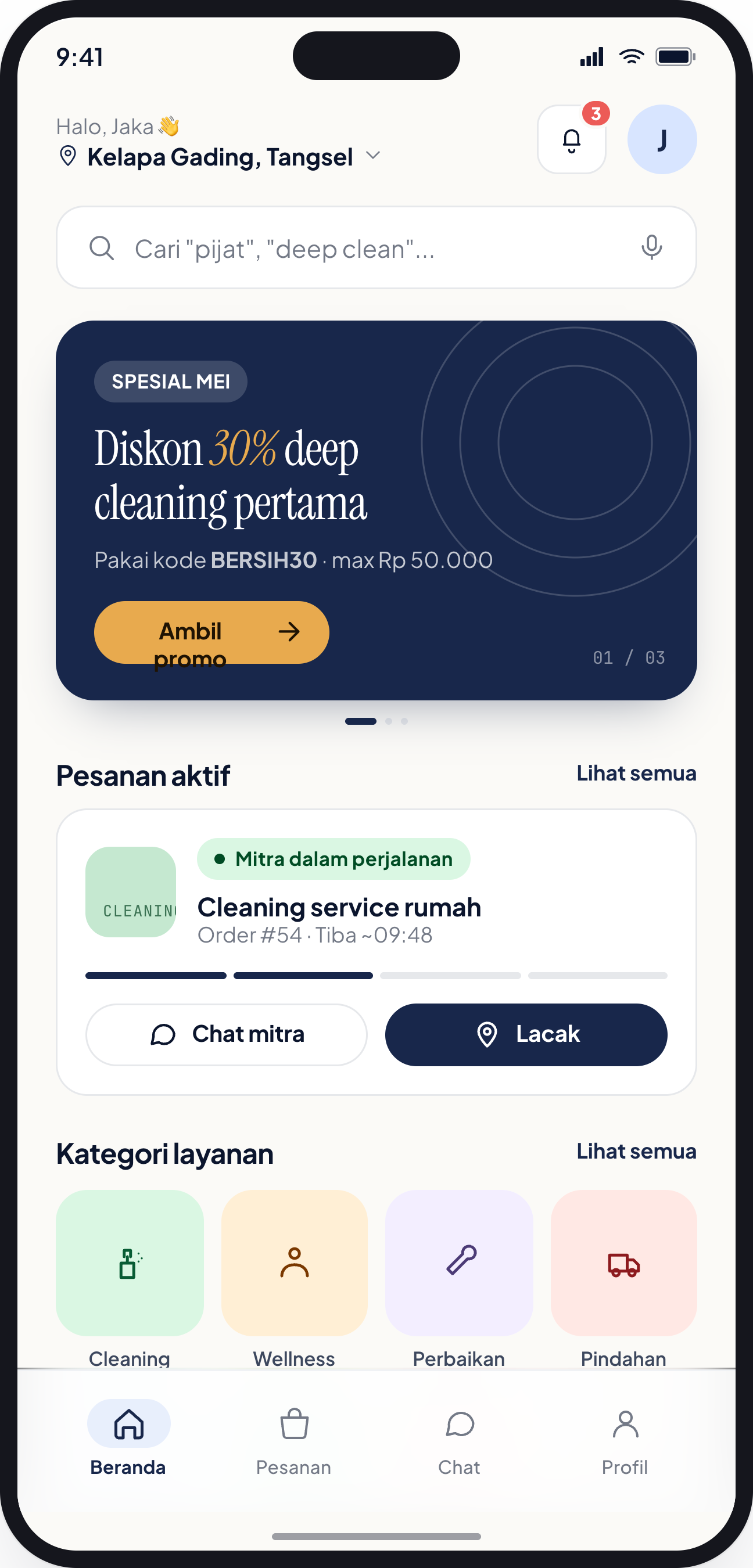 KlikBeres mobile app